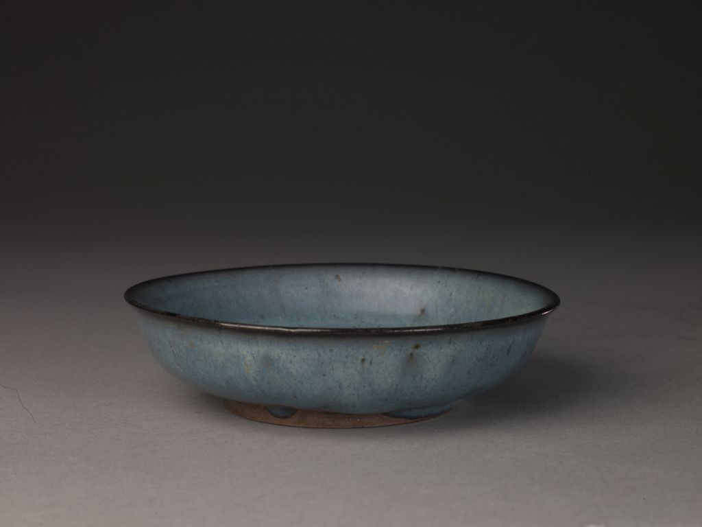 图片[1]-Jun Kiln Sky Blue Glaze Plate-China Archive